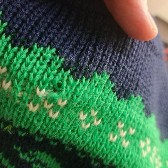 VTG A.N.F. Always NATURAL Fibers 100% wool knit sweater made USA coastal unisex - Picture 6 of 7